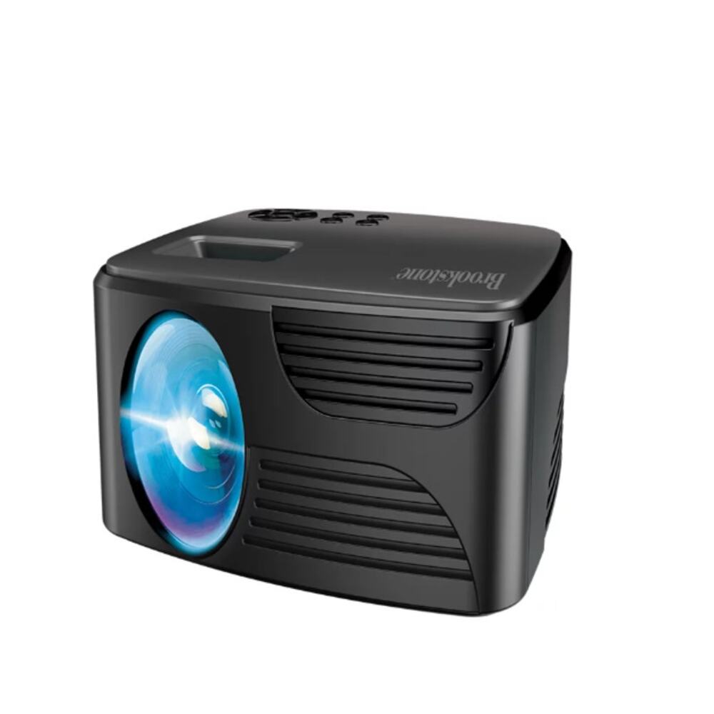 Brookstone Portable Karaoke Projector Set Multimedia System Microphone Speaker